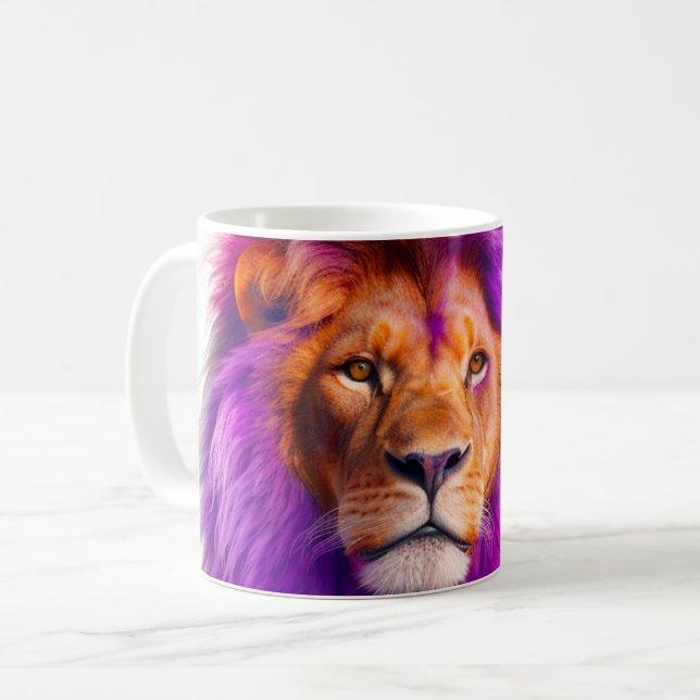 Artsy Lion Coffee Mug (Front Left)