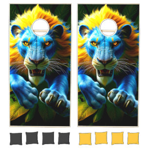 Artsy Lion Cornhole Set