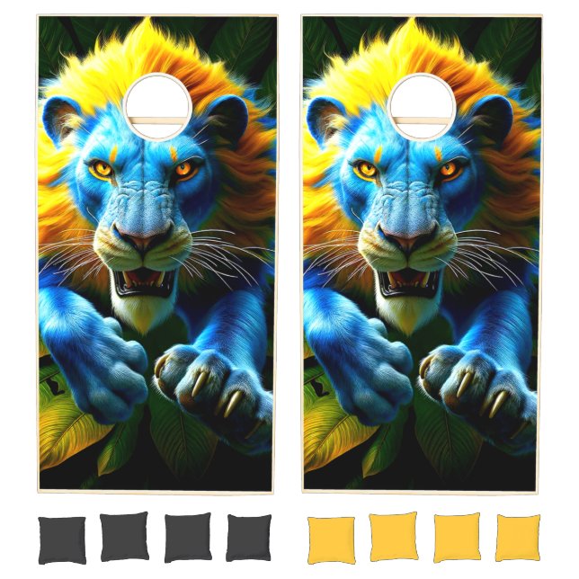 Artsy Lion Cornhole Set (Set)