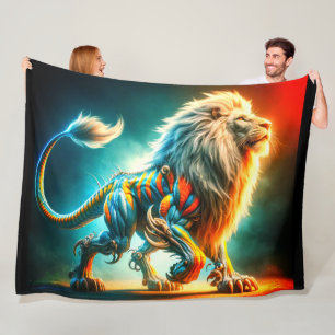 Artsy Lion Fleece Blanket