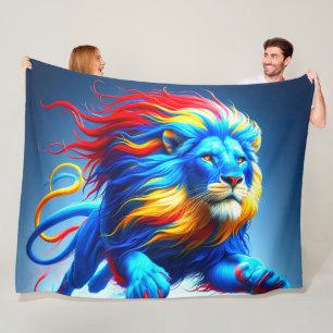Artsy Lion Fleece Blanket