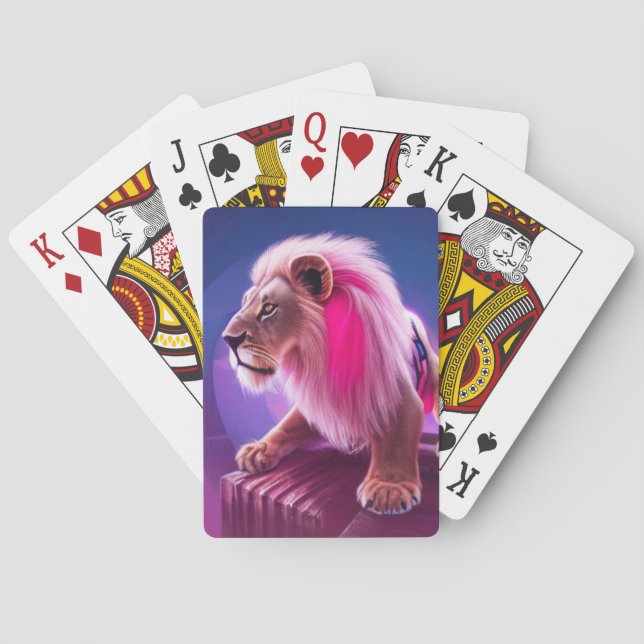 Artsy Lion Poker Cards (Back)