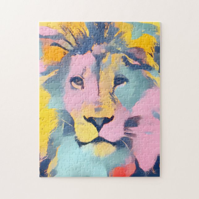 Artsy Lion Puzzle (Vertical)