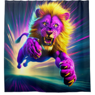Artsy Lion Shower Curtain