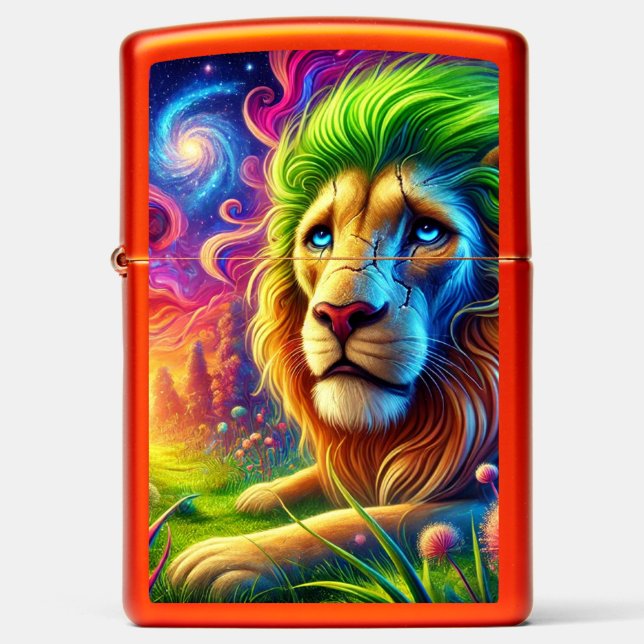 Artsy Lion Zippo Lighter (Front)