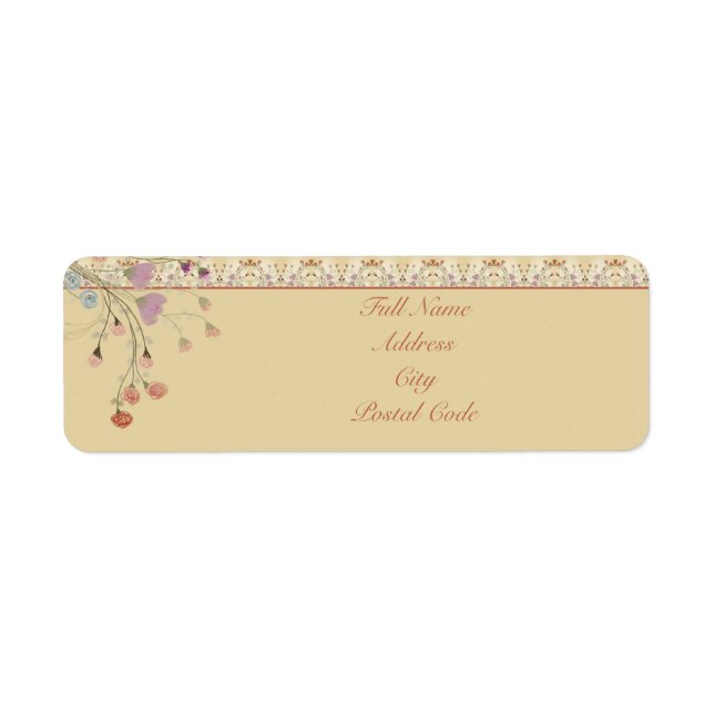 Artsy Little Floral Pattern Label (Front)