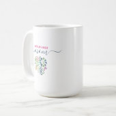 Artsy Minimalist Floral Worlds Best Mom Modern Fun Coffee Mug (Front Left)