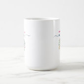 Artsy Minimalist Floral Worlds Best Mom Modern Fun Coffee Mug (Center)