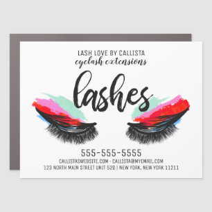 Artsy Modern Eyelash Lashes Painted Illustration Car Magnet