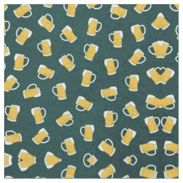 Artsy Modern Yellow Green Watercolor Beer Steins Fabric