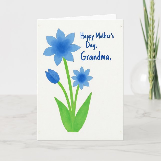Artsy Mothers Day Floral Card (Front)