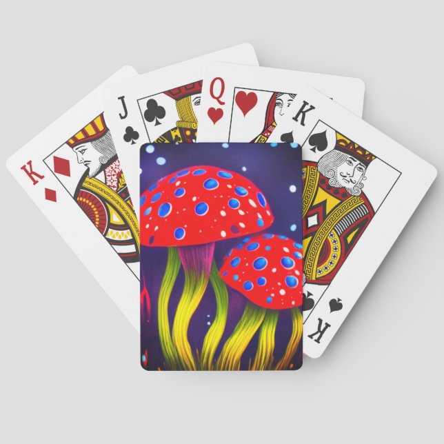 Artsy Mushroom Poker Cards (Back)