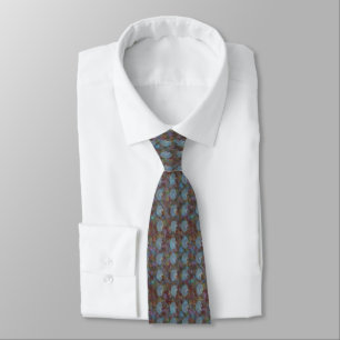 Artsy Nephrologist Kidney Design Blue and Grey Neck Tie