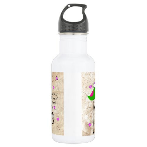 Artsy Nurse Bird Water Bottle