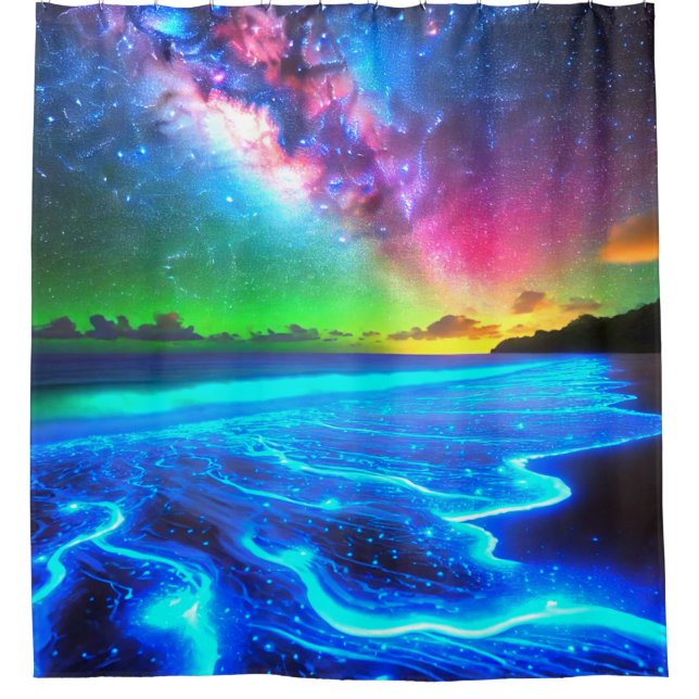 Artsy Ocean Shower Curtain (Front)