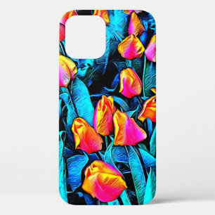 Artsy Orange and Gold Tulips from Mt Vernon iPhone 12 Case
