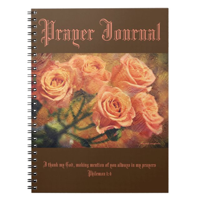 Artsy Orange Roses Prayer Journal (Front)