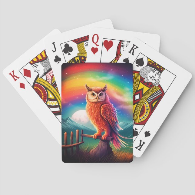 Artsy Owl Poker Cards (Back)