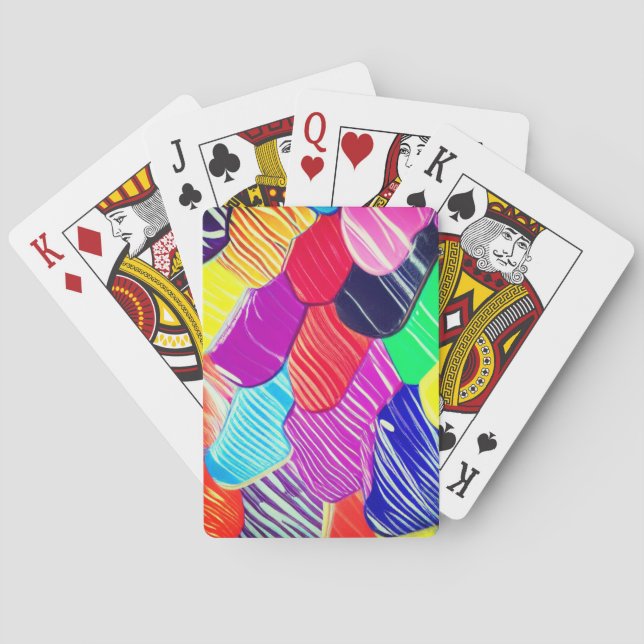 Artsy Paint Design Poker Cards (Back)