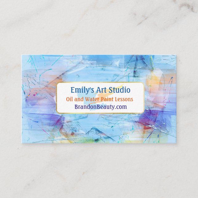 Artsy Paint Pallette Business Card (Front)