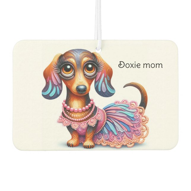 Artsy Pastel Dachshund  Air Freshener (Front)