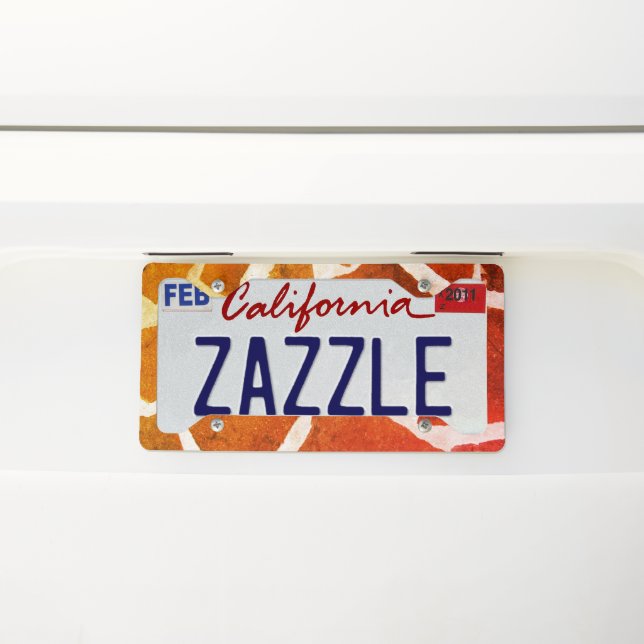 Artsy Pattern License Plate Frame (On Car)