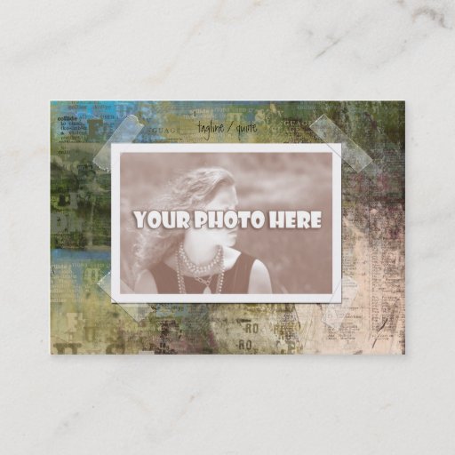 Customizable Artsy Photo Frame Biz Card Business Card Template