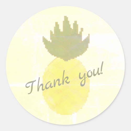 Artsy Pineapple Thank You Sticker