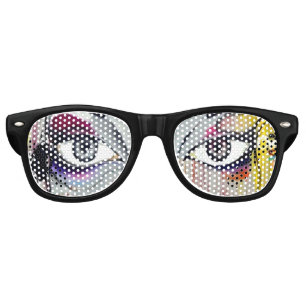 Artsy Pinhole Party Glasses with Pretty Eyes