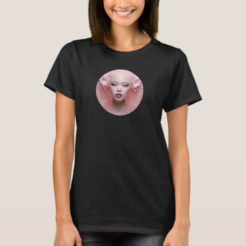 Artsy Pink Lady on Womens T_Shirt