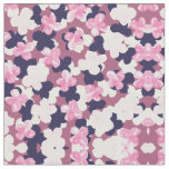 Artsy Pink Navy Blue Watercolor Floral Pattern Fabric