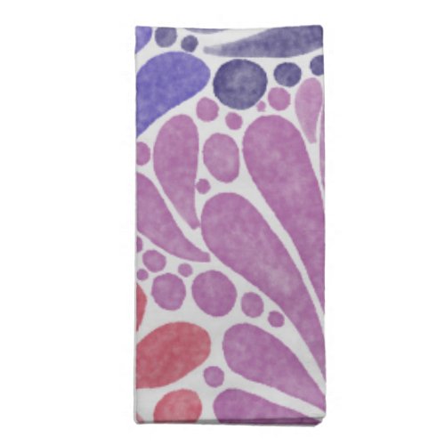 Artsy Pink Purple Watercolor Abstract Dots Pattern Cloth Napkin