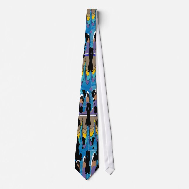 Artsy Psychiatrist Rorschach Blot Tie For Men (Front)