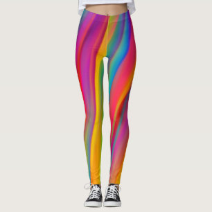 Artsy Rainbow Chic Workout Leggings