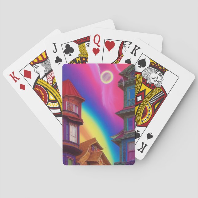 Artsy Rainbow Poker Cards (Back)