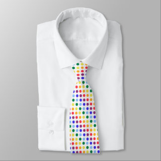 Artsy Rainbow Polka Dot Neck Tie