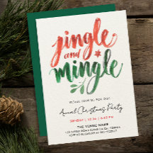 Artsy Red And Green Christmas Brush Calligraphy 
