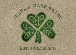 Make Your Own Irish Wedding Blanket Bundle Up In Yours Today Zazzle Artsy Shamrock Irish Wedding Gift Personalized Throw