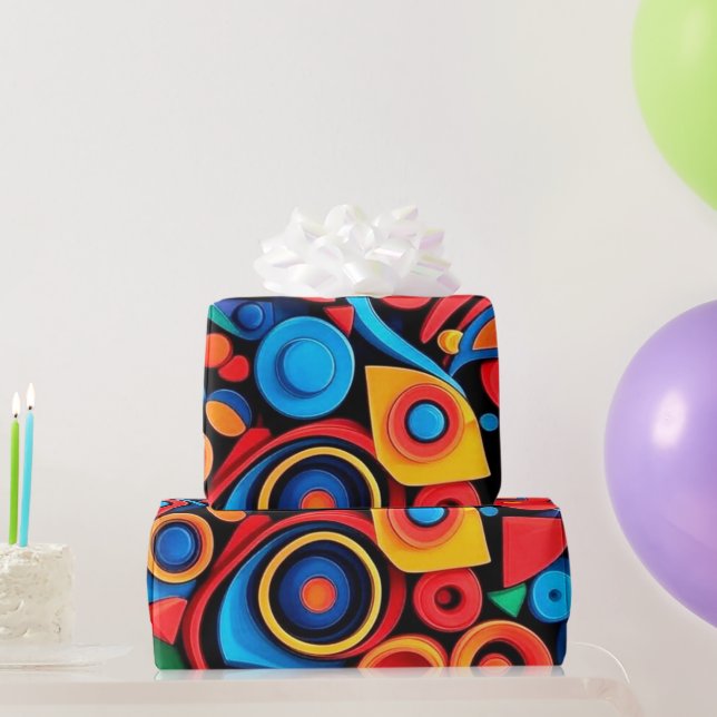 Artsy Shapes Design Wrapping Paper (Party Gifts)