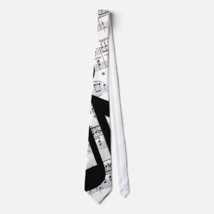 Artsy Sheet Music Neck Tie