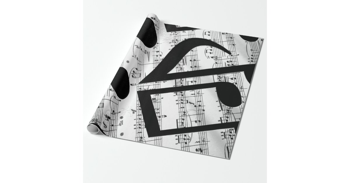 Artsy Sheet Music Wrapping Paper | Zazzle
