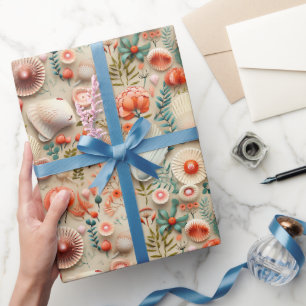 Artsy Shell Design Wrapping Paper