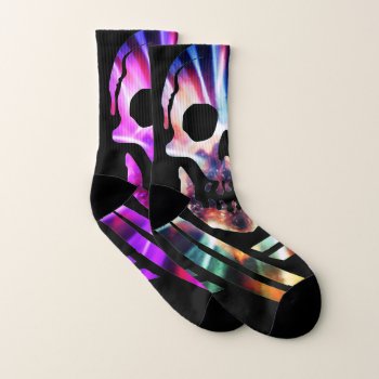Artsy Skull Design Socks by MarblesPictures at Zazzle