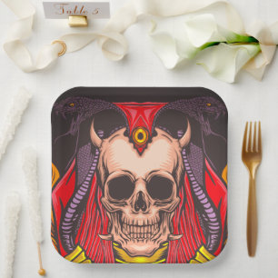Artsy Skull Paper Plates