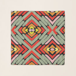 Artsy Southwestern Multicolor Pattern Scarf