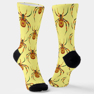 Artsy Spider Creepy Art Fun Socks