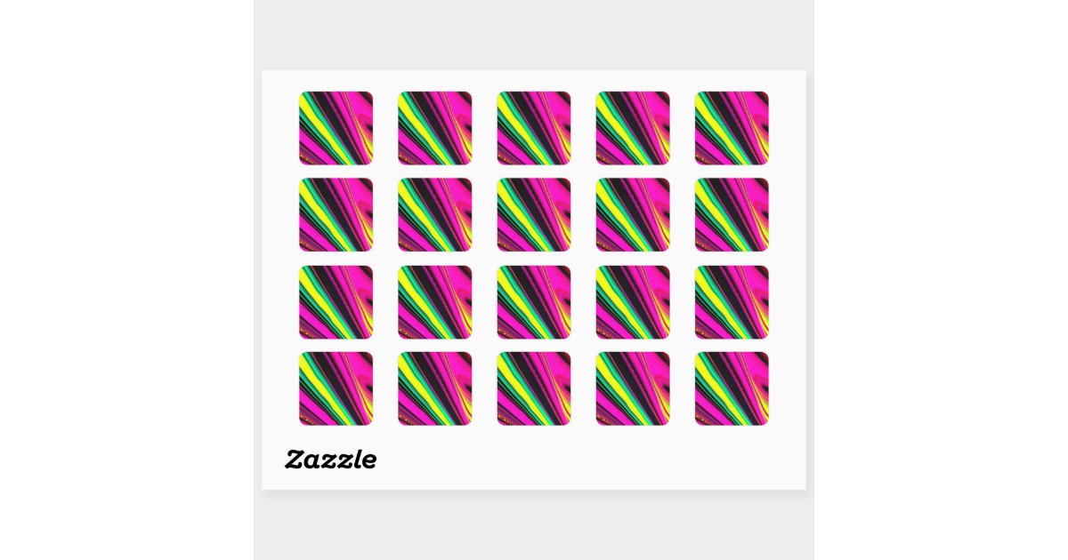 Artsy Square Sticker | Zazzle