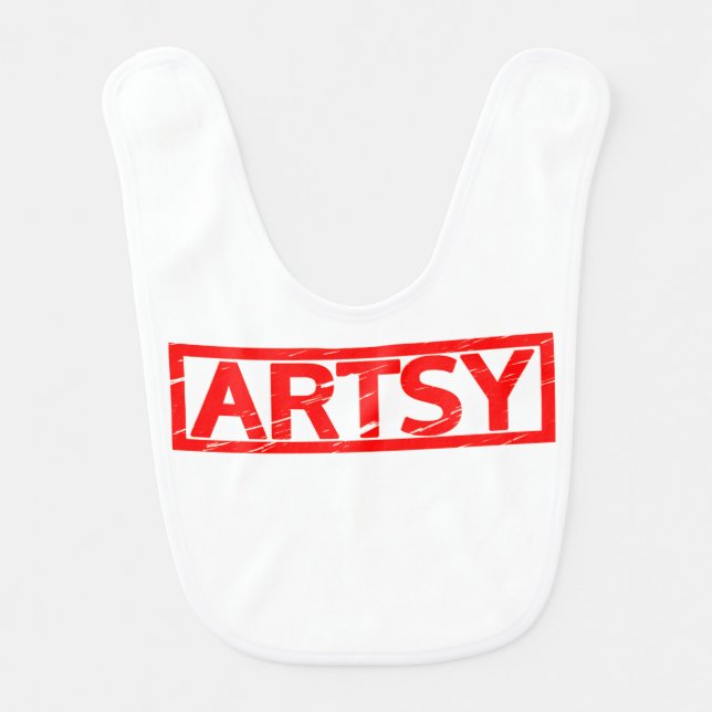Artsy Stamp Baby Bib (Front)