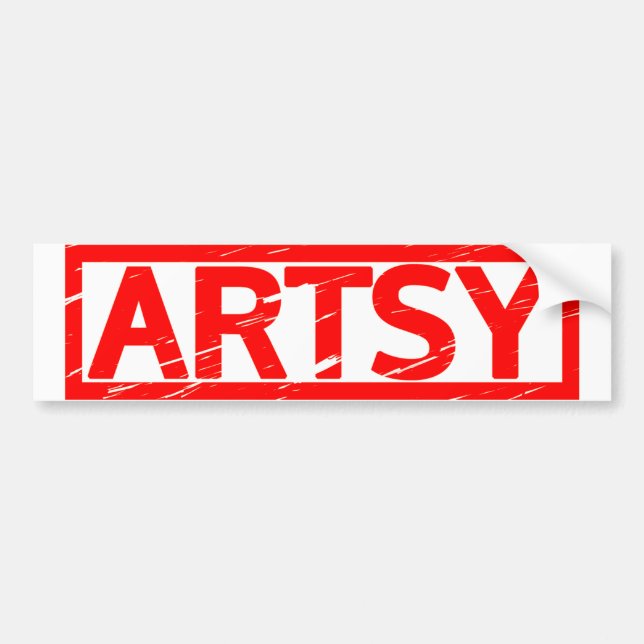 Artsy Stamp Bumper Sticker (Front)
