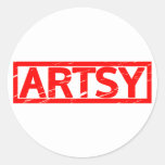 Artsy Stamp Classic Round Sticker